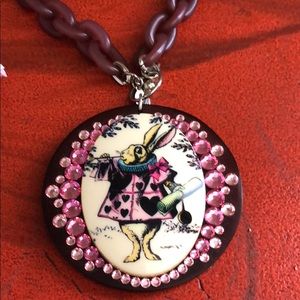 Tarina Tarantino white rabbit toggle necklace